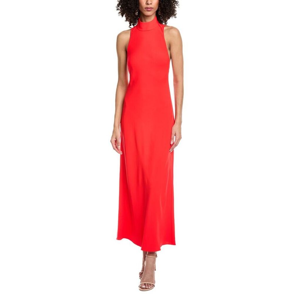Amanda Uprichard Womens  Dupont Maxi Dress, Red